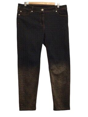 SPORTALM Kitzbuhel size 44 animal prints black jeans Austria Sepia Neutral Tones